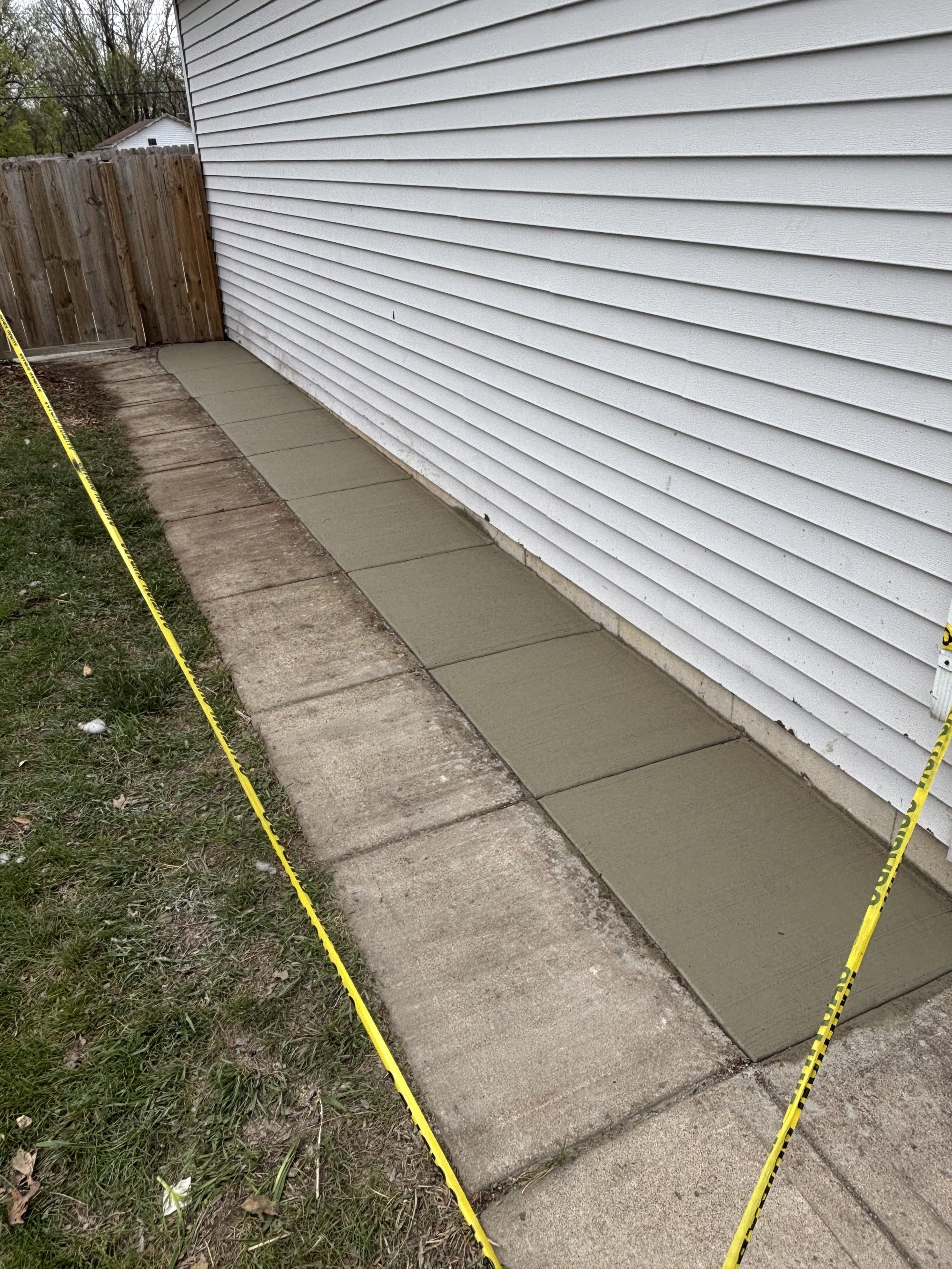 Completed Concrete Slab Installation work by Kimble's Crete