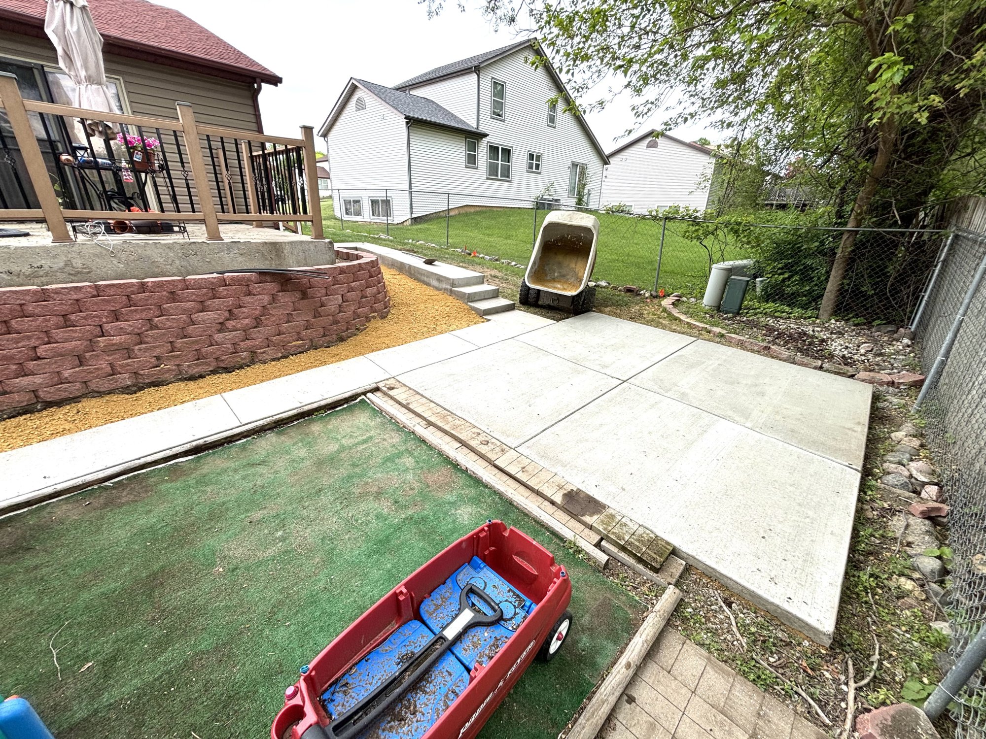 Completed Colored Concrete work by Kimble's Crete